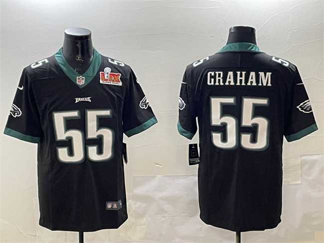Men's Philadelphia Eagles #55 Brandon Graham Black 2025 Super Bowl LIX Patch Vapor Untouchable Limited Football Stitched Jersey,We sell and wholesale Men's Philadelphia Eagles #55 Brandon Graham Black 2025 Super Bowl LIX Patch Vapor Untouchable Limited Football Stitched Jersey on line form chian!